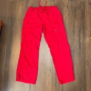Women’s red scrub pants